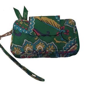Vera Bradley Smartphone Wristlet 2.0 Wallet Emerald Paisley Retired